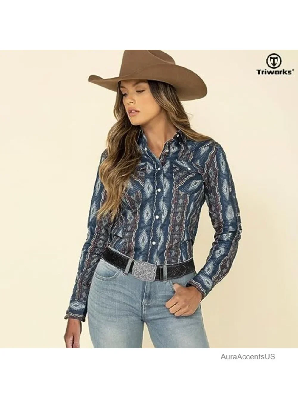 Western Leather Belt Women Men Cowgirl Cowboy Embroidered Tooled Belt with